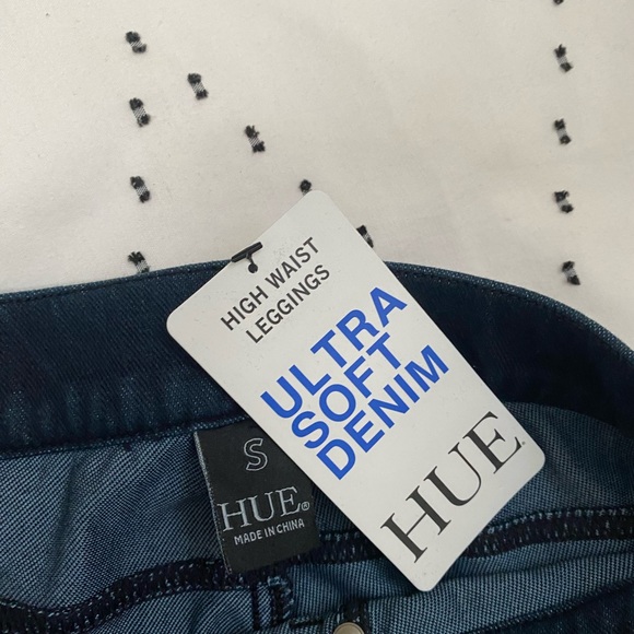 HUE Womens Ultra Soft High Waist Denim Leggings - Picture 4 of 5